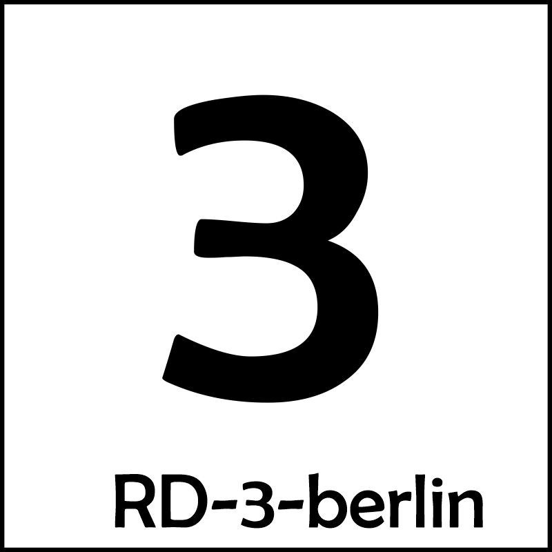 Samolepka číslo 3 – font Berlin