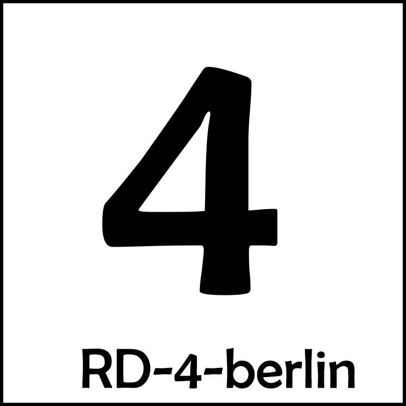 Samolepka číslo 4 – font Berlin