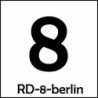 Samolepka číslo 8 – font Berlin