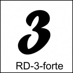 Samolepka číslo 3 – font Forte