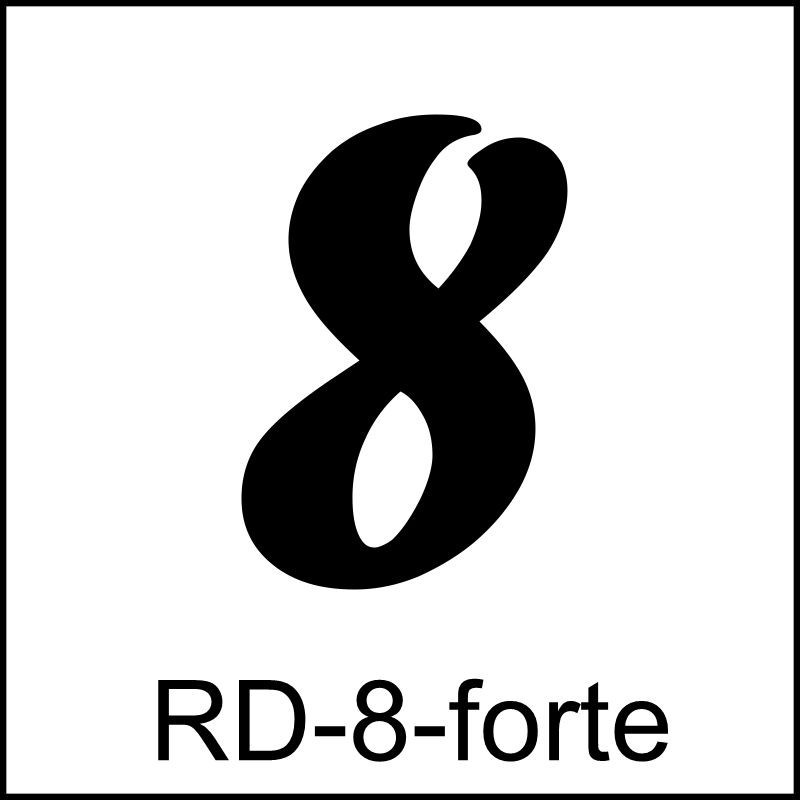 Samolepka číslo 8 – font Forte