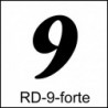 Samolepka číslo 9 – font Forte